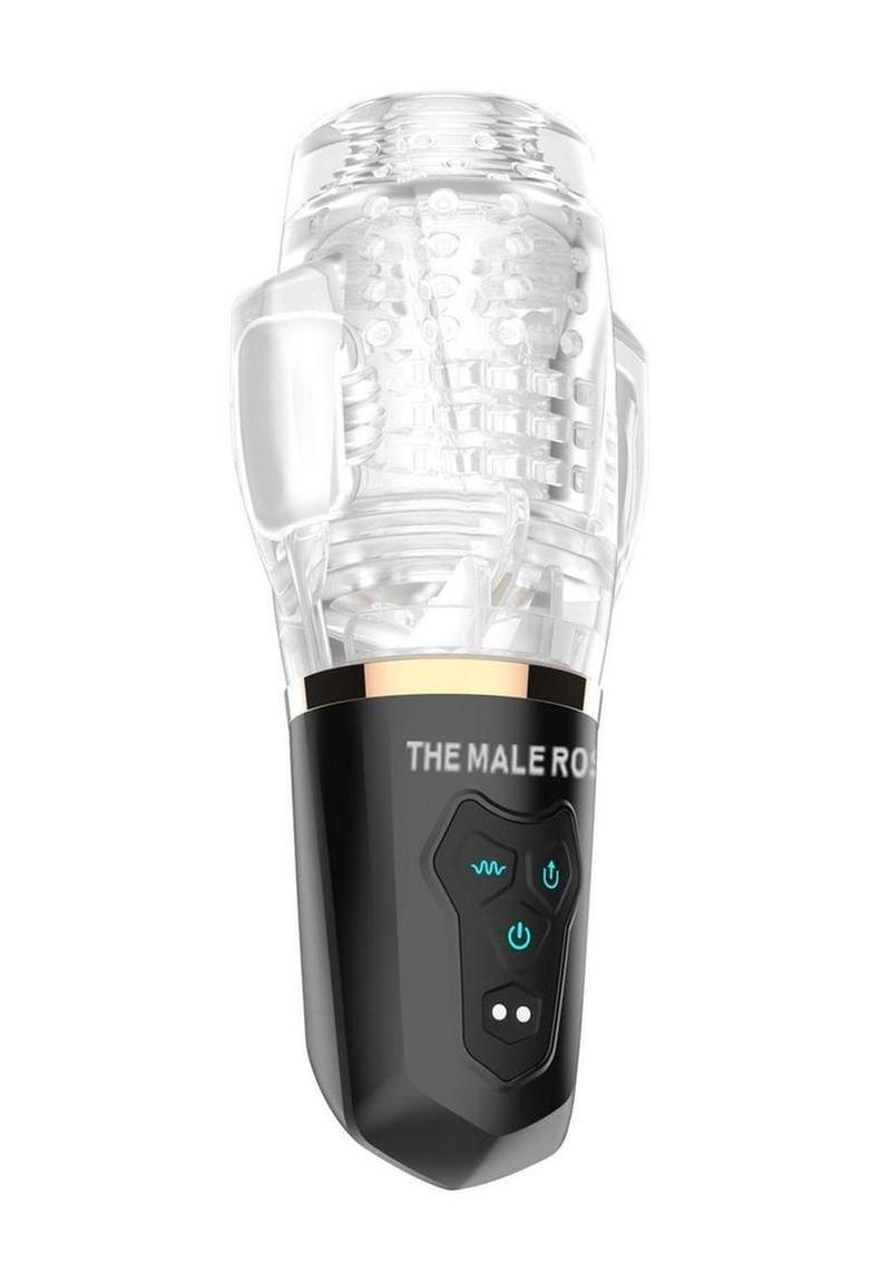 The Male Rose 2 Rechargeable Sucking Masturbator - Black/Clear